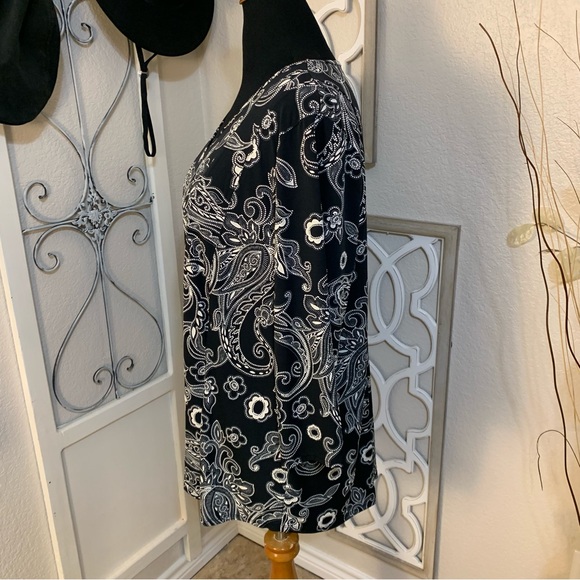 Est 1946 swirl design fabric tunic top shirt blouse - Picture 2 of 11